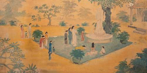 Nguyễn Tiến Chung (1914 1976) Fête à la pagode H…