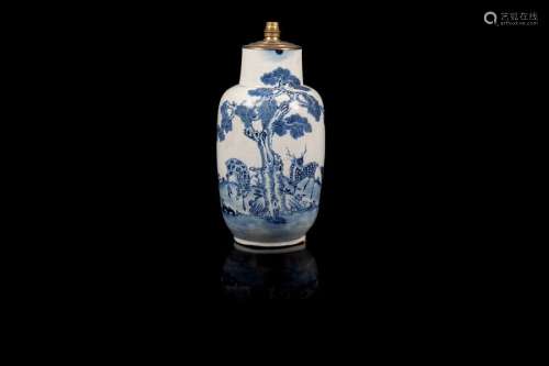Vase Chine XIXe siècle Porcelaine décorée en bleu …