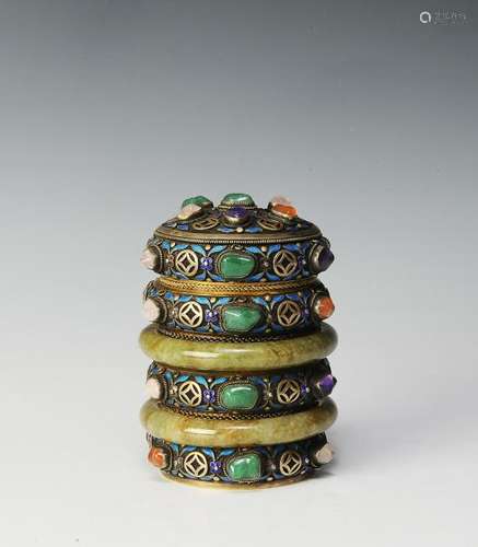 Chinese Bangle Bracelets Lidded Vase