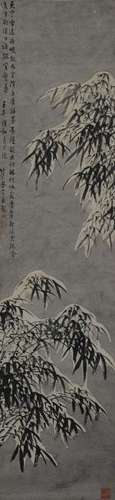 Painting of Snowy Bamboo by Long Er Da Ren