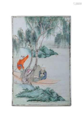 Chinese Famille Rose Porcelain Plaque,Republic