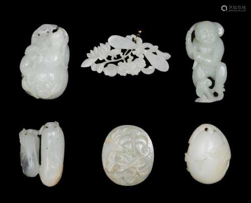 Group of 6 Chinese Jades, 18th-19th Century