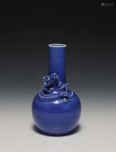 Chinese Blue Vase with Dragon, Republic