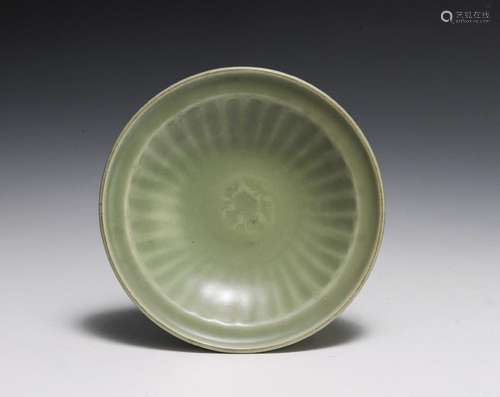 Chinese Longquan-Style Celadon Plate, Ming