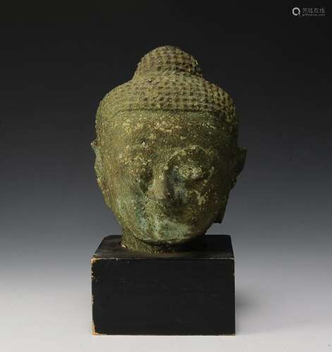 Carved Stone Buddha Head