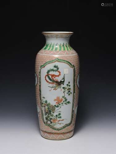 Chinese Wucai Vase, 19th Century