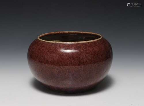 Chinese Red Glazed Brush Washer, 18th - 19th Century