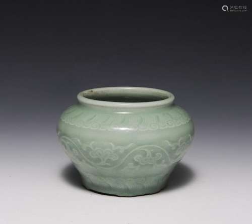 Chinese Celadon Jar, Qing Dynasty