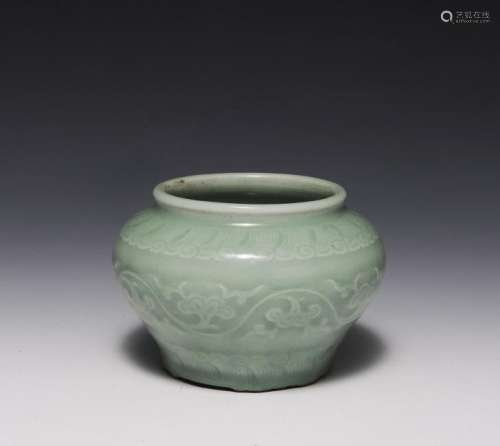 Chinese Celadon Jar, Qing Dynasty