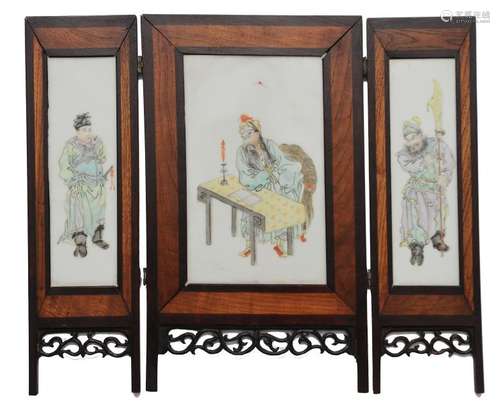 Chinese Porcelain Plaques, Romance of 3 Kingdoms