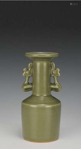 Longquan Vase w/ Phoenix Handles, Qing or Earlier