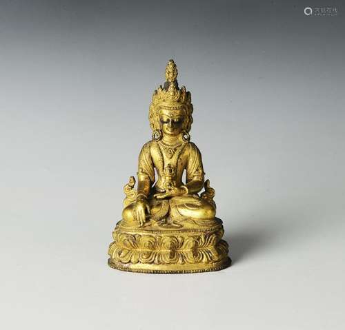 Gilt Bronze Buddha, Yuan Dynasty