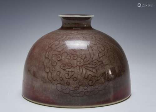 Chinese Peach Bloom Beehive Water Pot, 19th Century
