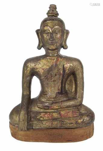 FIGUR EINES BUDDHA,CA. 18. JH.H. 25,5 CM