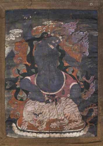 SECHS THANGKA,TIBET, 19./20. JH.