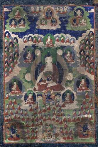 FÜNF THANGKA,TIBET, 19./20. JH.