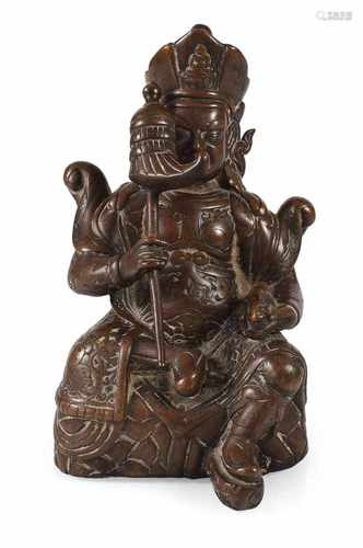 FIGUR DES VAJRAVANA,TIBET, KUPFERH. 21,5 CM