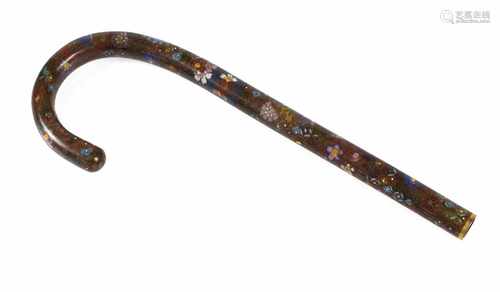 STOCKGRIFF AUS CLOISONNEL. 19,6 CM