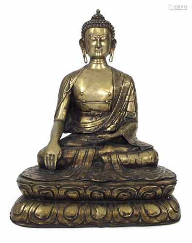 BUDDHA, BRONZE, TIBET/NEPALH. 66 CM