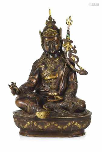 SITZENDER PANDMASAMBHAVA,TIBETH. 35 CM