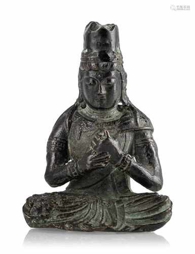 BRONZE DES KANNON, JAPAN,EDO-PERIODEH. 9 CM