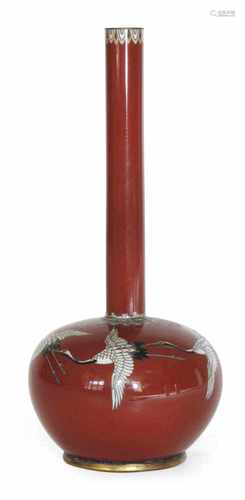 CLOISONNE-VASE, JAPAN,MEIJI-PERIODEH. 19,5 CM