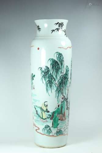 A WICAI BALUSTER.VASE.QING DYNASTY