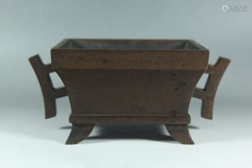 A BRONZE CENSER.MARK OF XUANDE