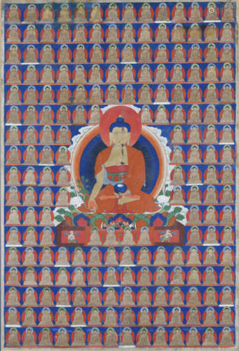 A THANGKA DEPICTING BHAISAJYAGURU