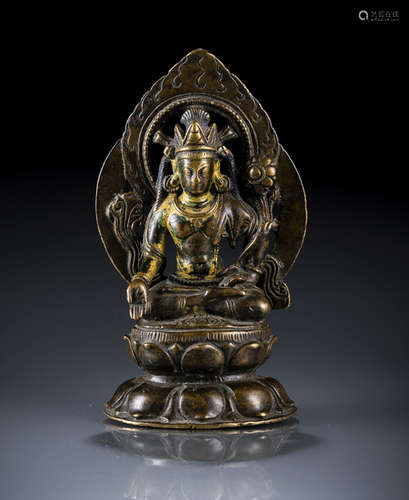 A FINE BRONZE FIGURE OF PADMAPANI