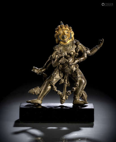 A SILVER-ALLOY FIGURE OF VAJRAVARAHI