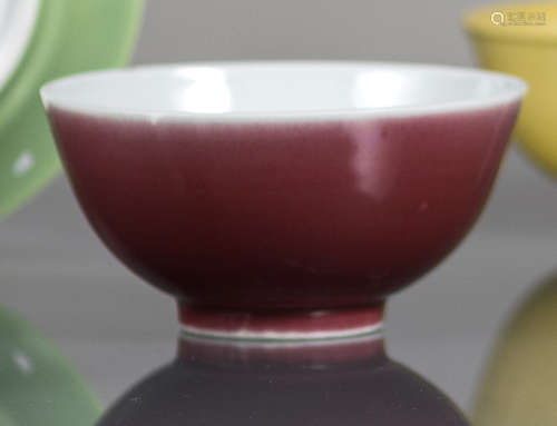 A GOOD PEACHBLOOM-GLAZED PORCELAIN BOWL