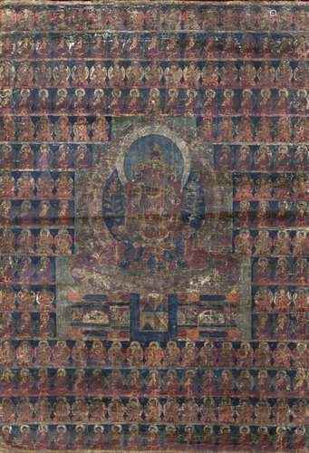 TWO THANGKA WITH MAITREYA