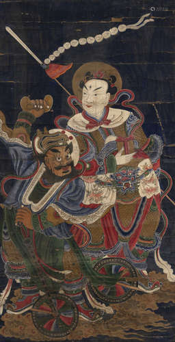 AN ANONYMOUS PAINTING OF TWO GUARDIANS