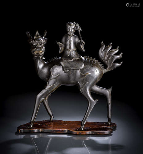 A BRONZE INCENSE-BURNER IN FORM OF A QILIN