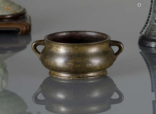 TWO BRONZE CENSERS