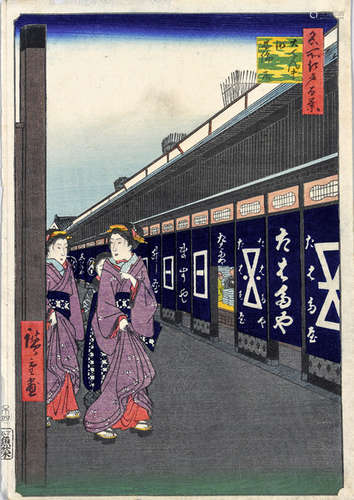 TWO COLOURED WOODBLOCK PRINTS BY UTAGAWA HIROSHIGE