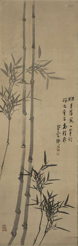 A BAMBOO PAINTING ON SILK