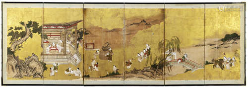 A SIX-PANEL FOLDING SCREEN