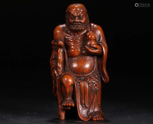 A BAMBOO DHARMA CARVING