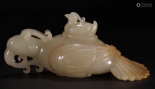 A HETIAN JADE BIRD