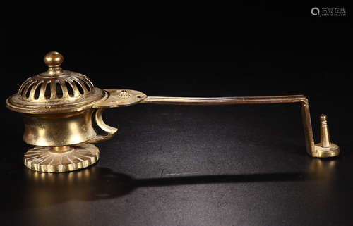 A GILT BRONZE CENSER