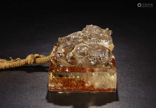 A CRYSTAL DRAGON SQUARE SEAL