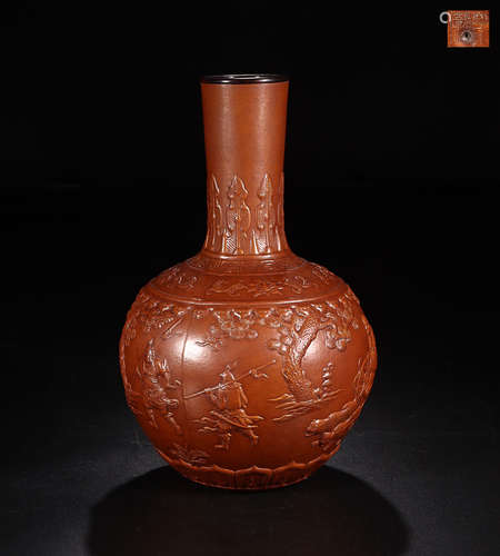 A QIANLONG MARK GOURD BOTTLE