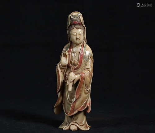 A SHOUSHAN STONE GUANYIN