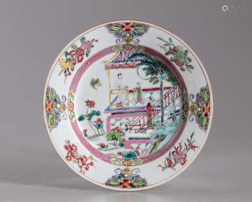 A  Chinese famille rose vase dish