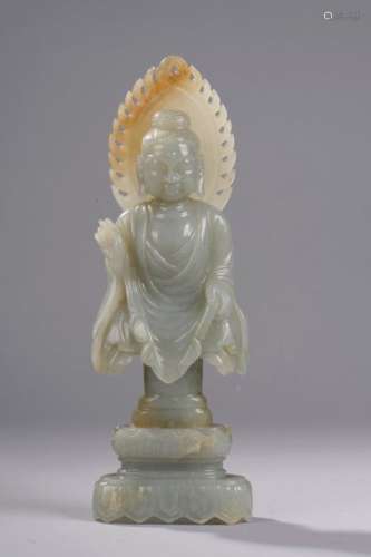 Buste de Buddha Sakyamuni au visage quadrangulaire…