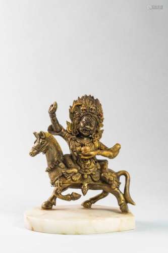 Le Dharmapala Lhamo sur sa mule , protecteur de la…