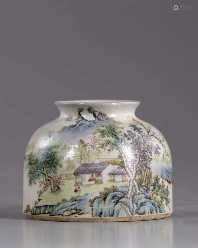 A Chinese porcelain beehive waterpot