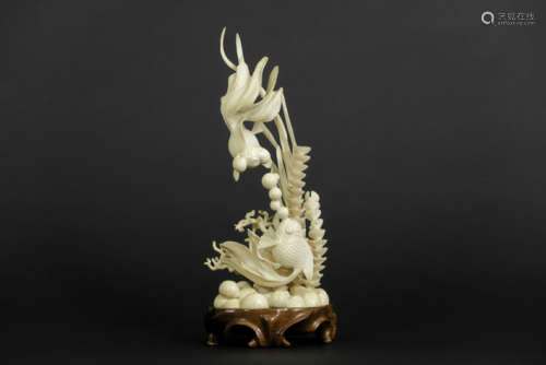 Antieke Chinese sculptuur in ivoor : 